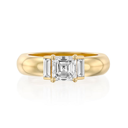 2 CT Round Three Stones Lab Grown Diamond Engagement Ring
