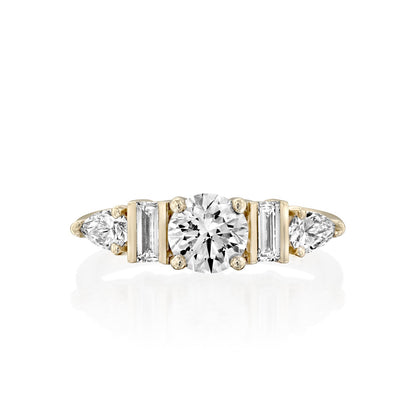 2 CT Round Three Stones Lab Grown Diamond Engagement Ring
