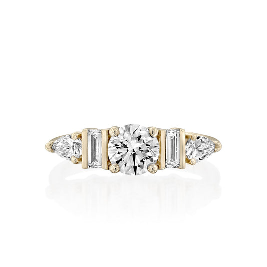 2 CT Round Three Stones Lab Grown Diamond Engagement Ring