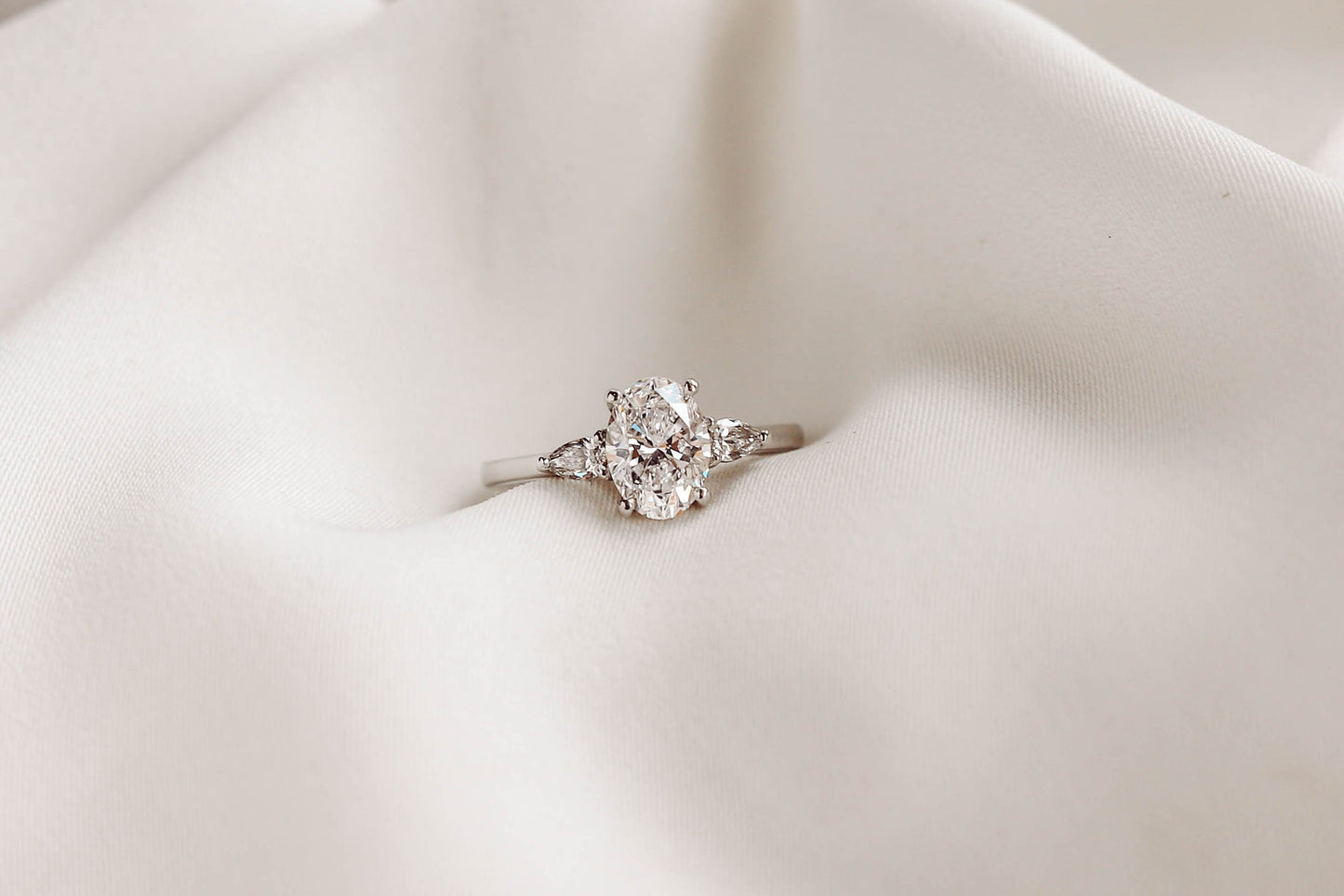 2 CT Round Three Stones Lab Grown Diamond Engagement Ring
