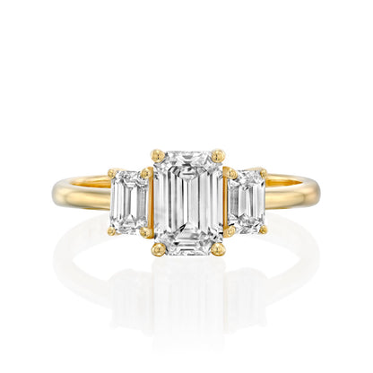 2 CT Round Three Stones Lab Grown Diamond Engagement Ring