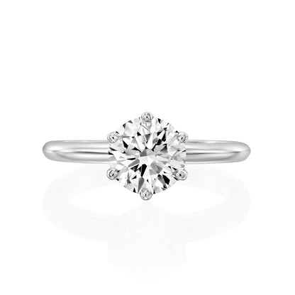 2 CT Round Three Stones Lab Grown Diamond Engagement Ring