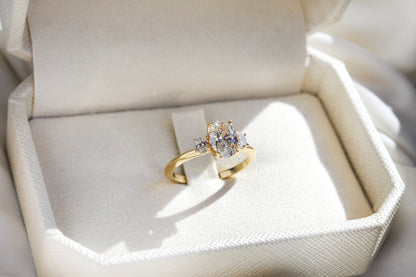 2 CT Round Three Stones Lab Grown Diamond Engagement Ring