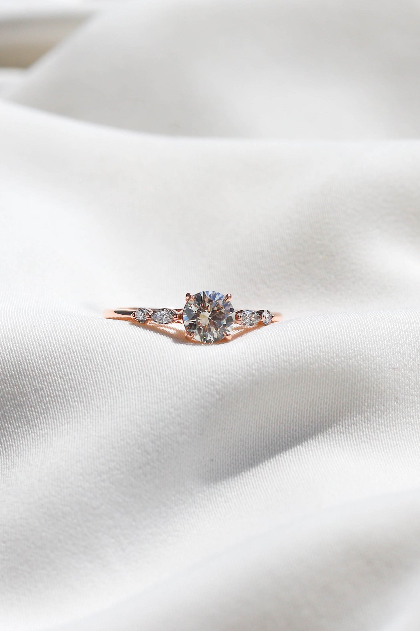 2 CT Round Three Stones Lab Grown Diamond Engagement Ring