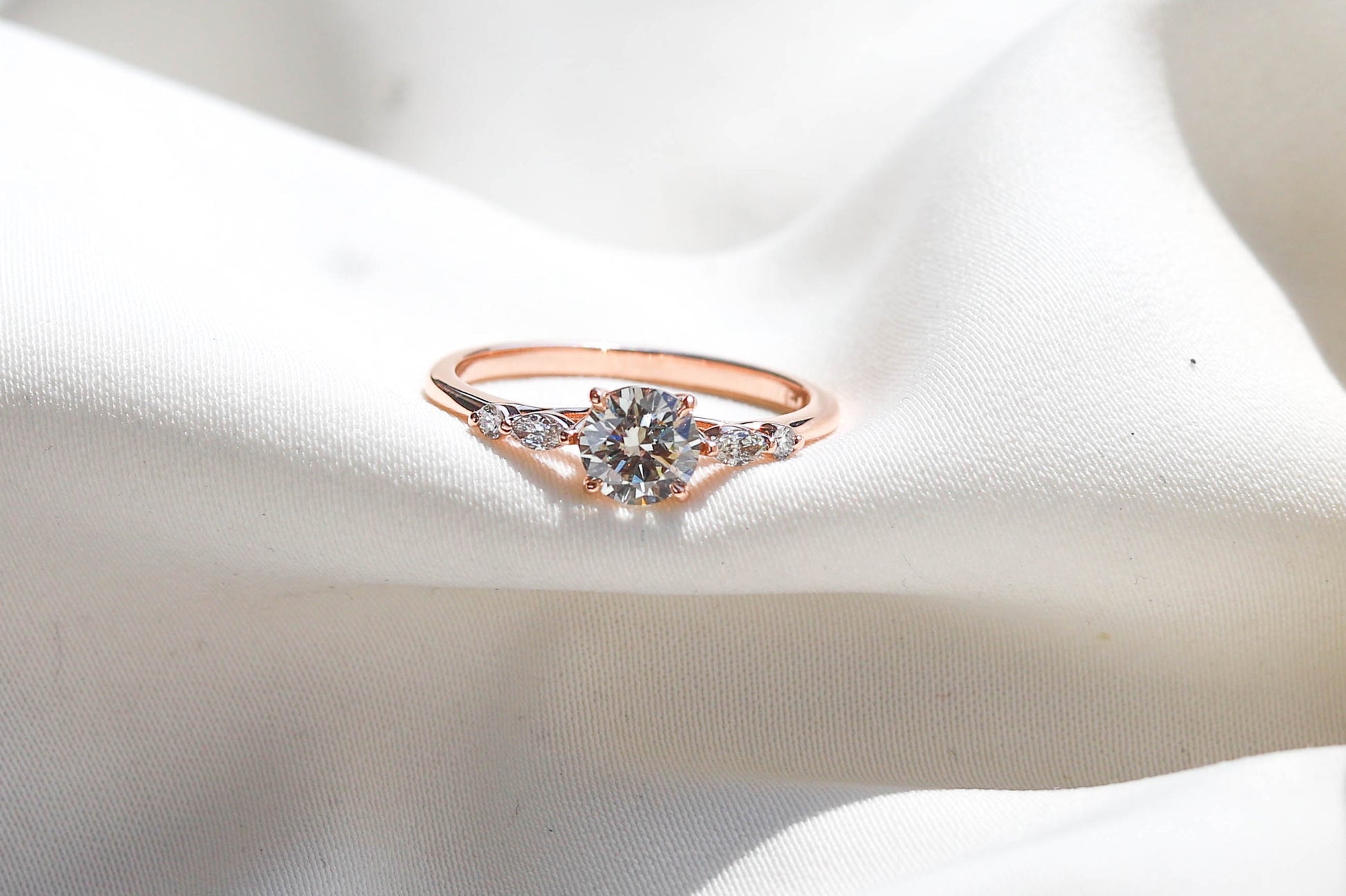 2 CT Round Three Stones Lab Grown Diamond Engagement Ring
