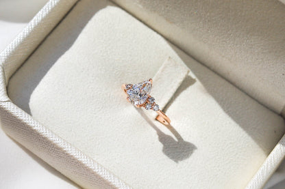 2 CT Round Three Stones Lab Grown Diamond Engagement Ring