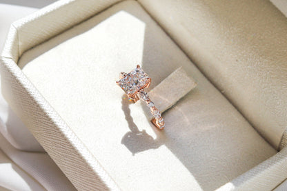 2 CT Round Three Stones Lab Grown Diamond Engagement Ring