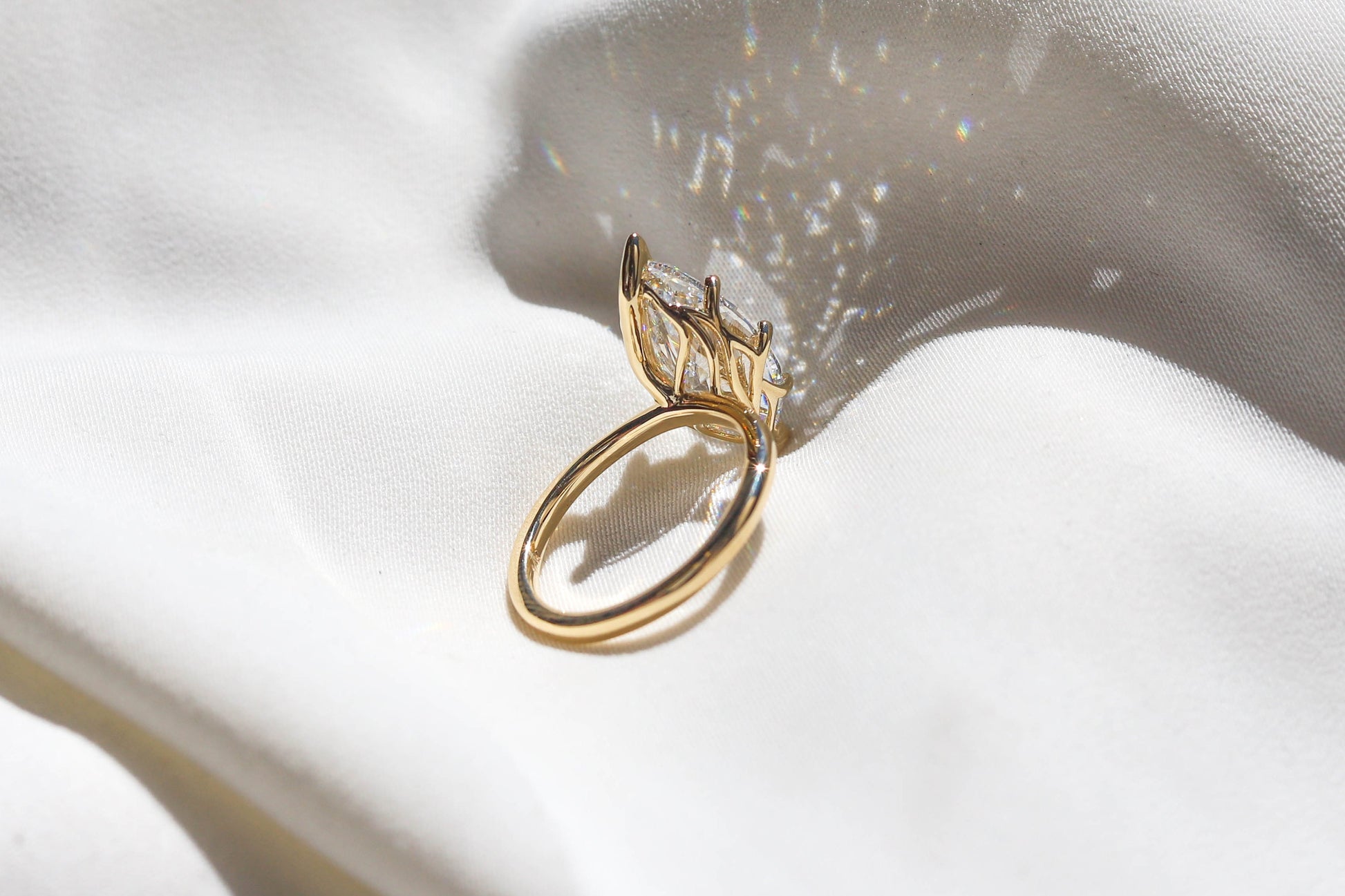 2 CT Round Three Stones Lab Grown Diamond Engagement Ring