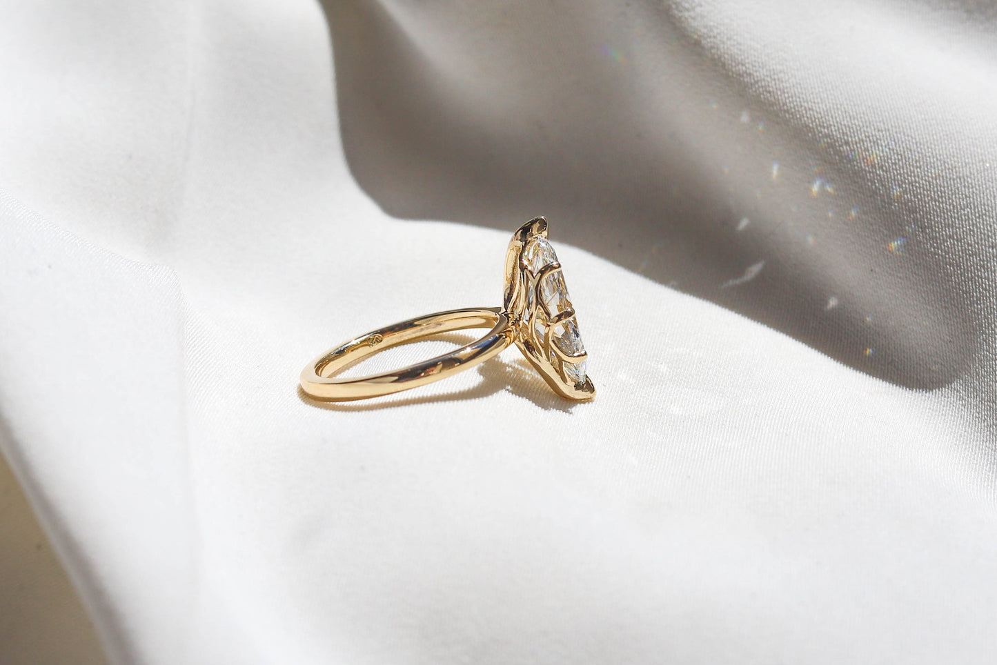 2 CT Round Three Stones Lab Grown Diamond Engagement Ring