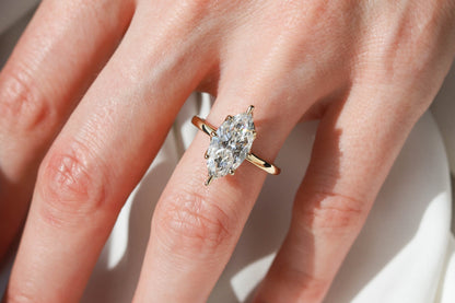 2 CT Round Three Stones Lab Grown Diamond Engagement Ring