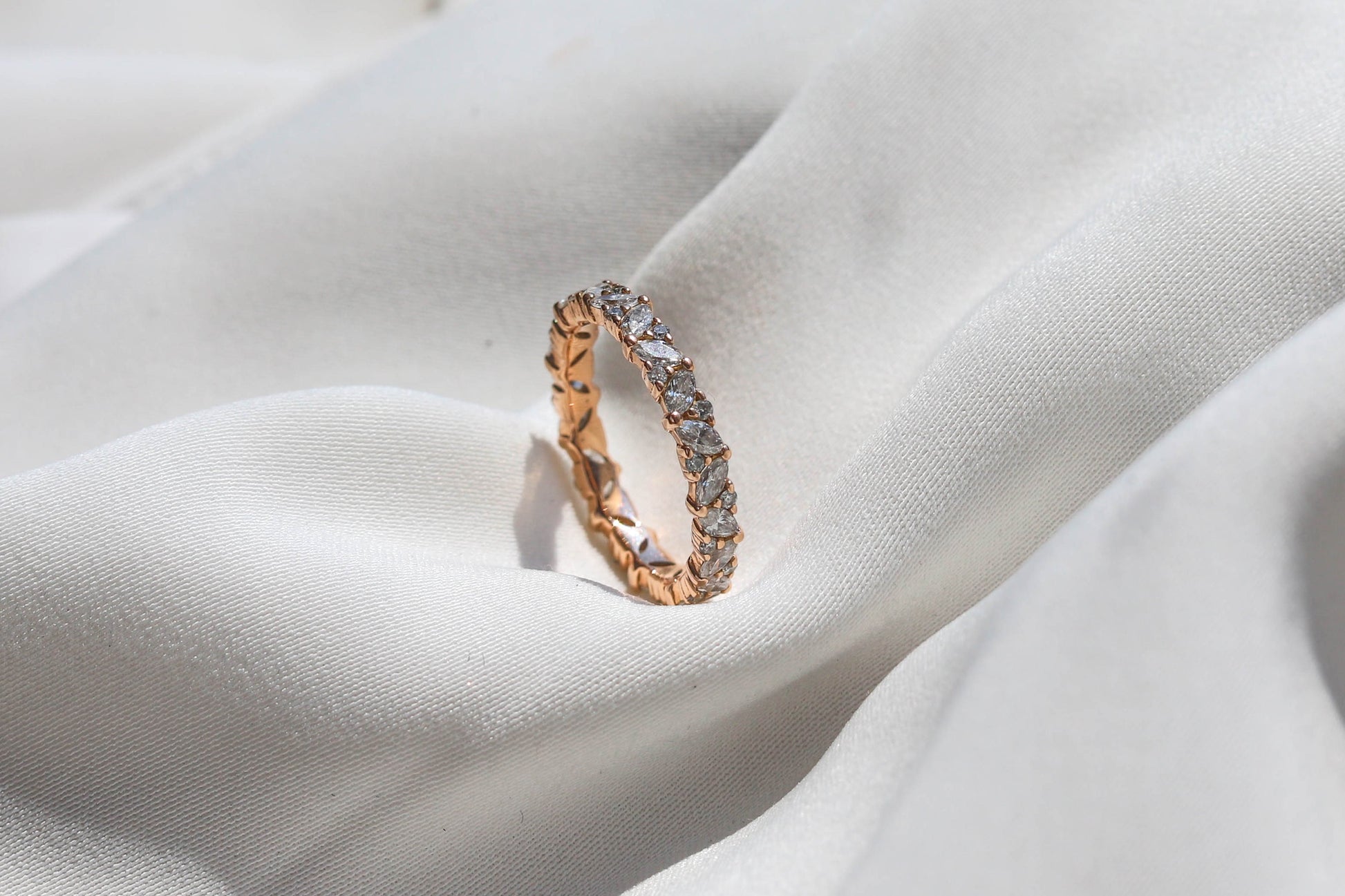 0.37 CT Round Full Eternity Lab Grown Diamond Wedding Band