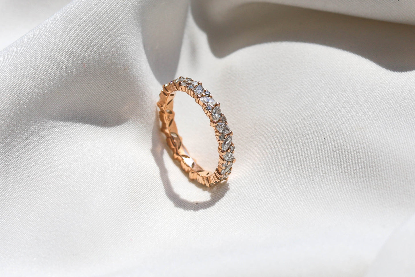 0.37 CT Round Full Eternity Lab Grown Diamond Wedding Band