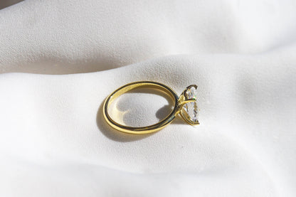 2 CT Round Three Stones Lab Grown Diamond Engagement Ring