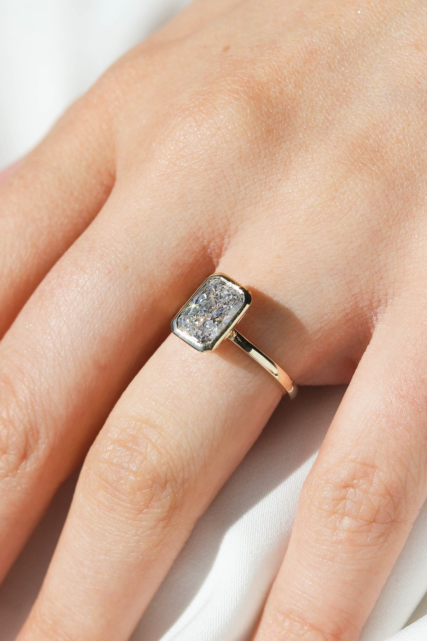2 CT Round Three Stones Lab Grown Diamond Engagement Ring