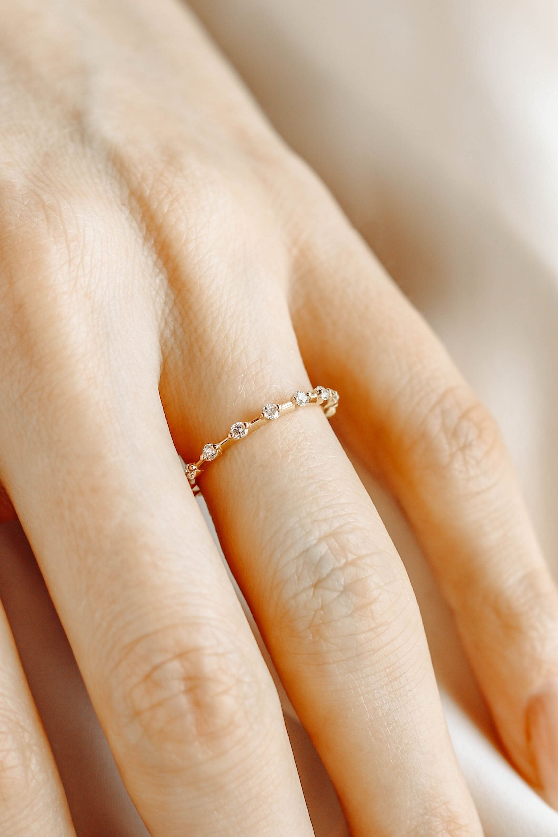 0.37 CT Round Full Eternity Lab Grown Diamond Wedding Band