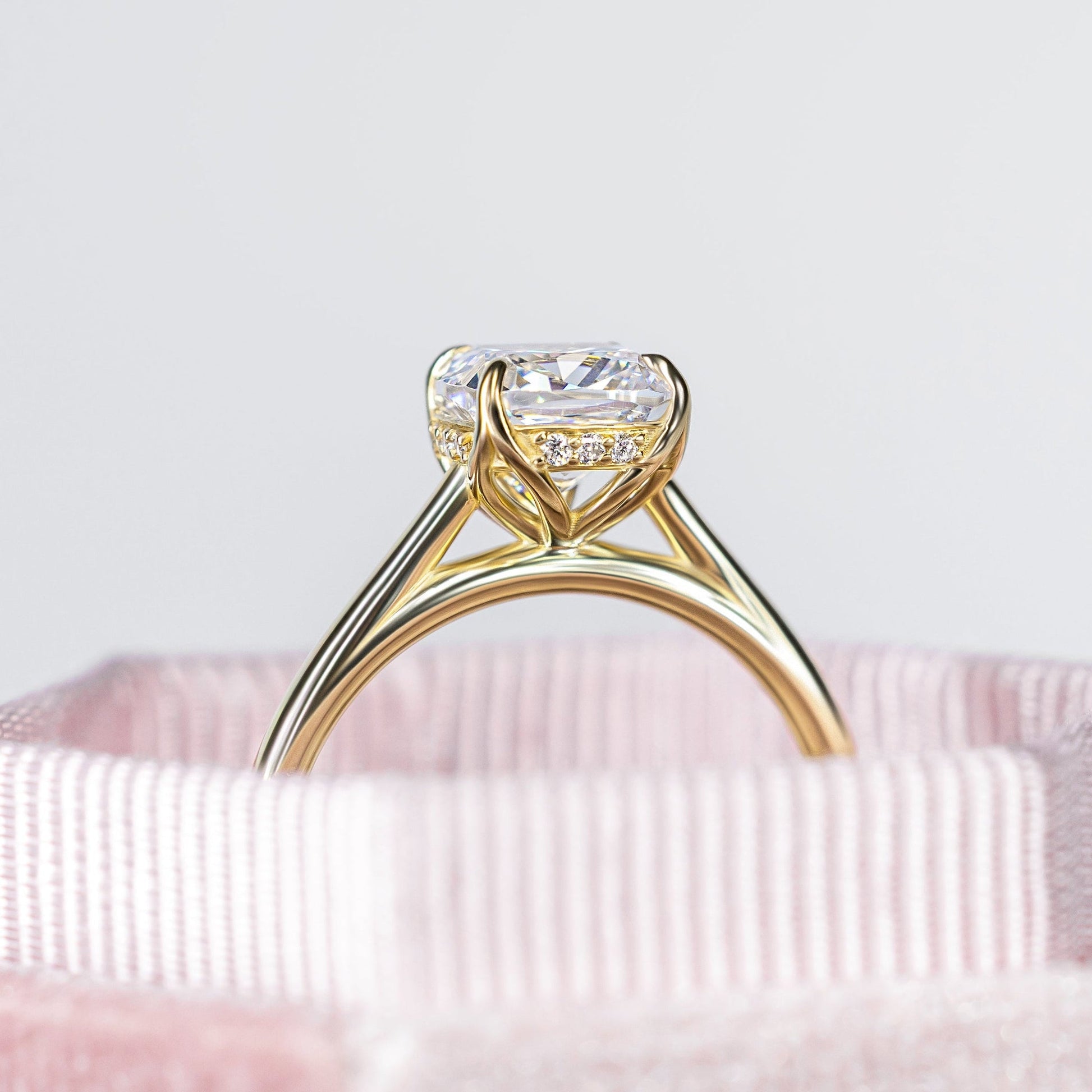 2 CT Round Three Stones Lab Grown Diamond Engagement Ring