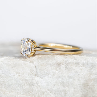 2 CT Round Three Stones Lab Grown Diamond Engagement Ring