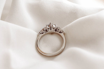 2 CT Round Three Stones Lab Grown Diamond Engagement Ring