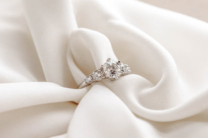2 CT Round Three Stones Lab Grown Diamond Engagement Ring