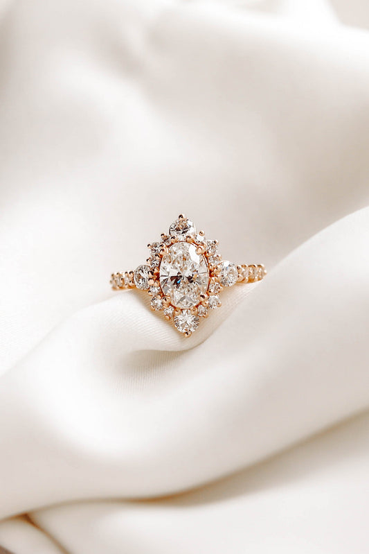 2 CT Round Three Stones Lab Grown Diamond Engagement Ring