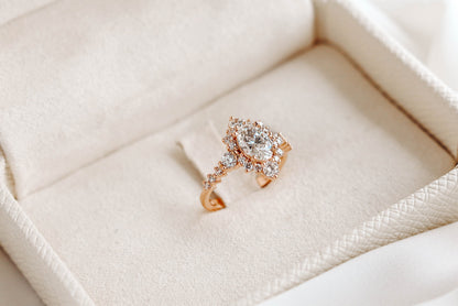2 CT Round Three Stones Lab Grown Diamond Engagement Ring