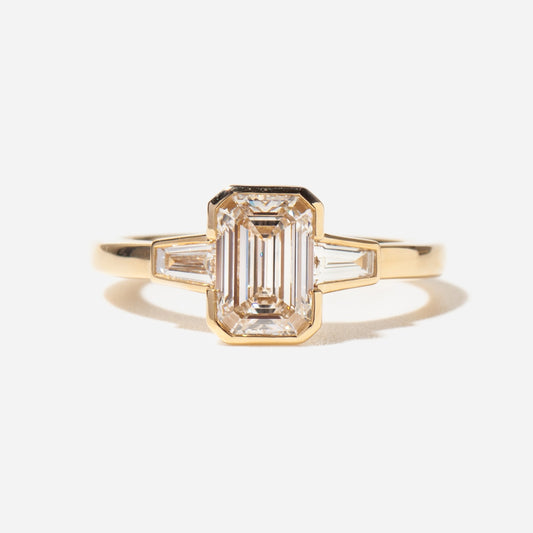 2 CT Round Three Stones Lab Grown Diamond Engagement Ring