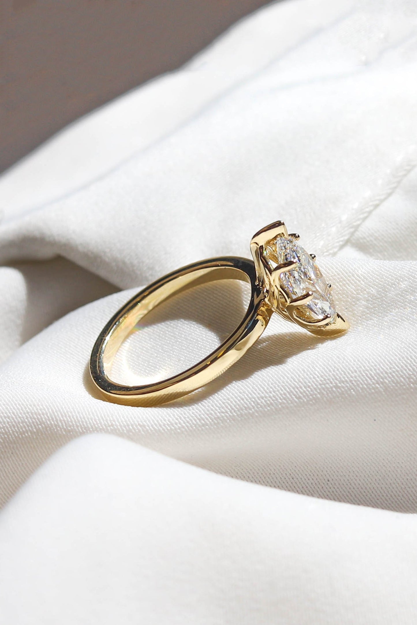 2 CT Round Three Stones Lab Grown Diamond Engagement Ring