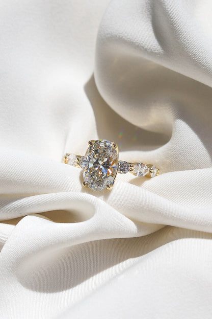 2 CT Round Three Stones Lab Grown Diamond Engagement Ring