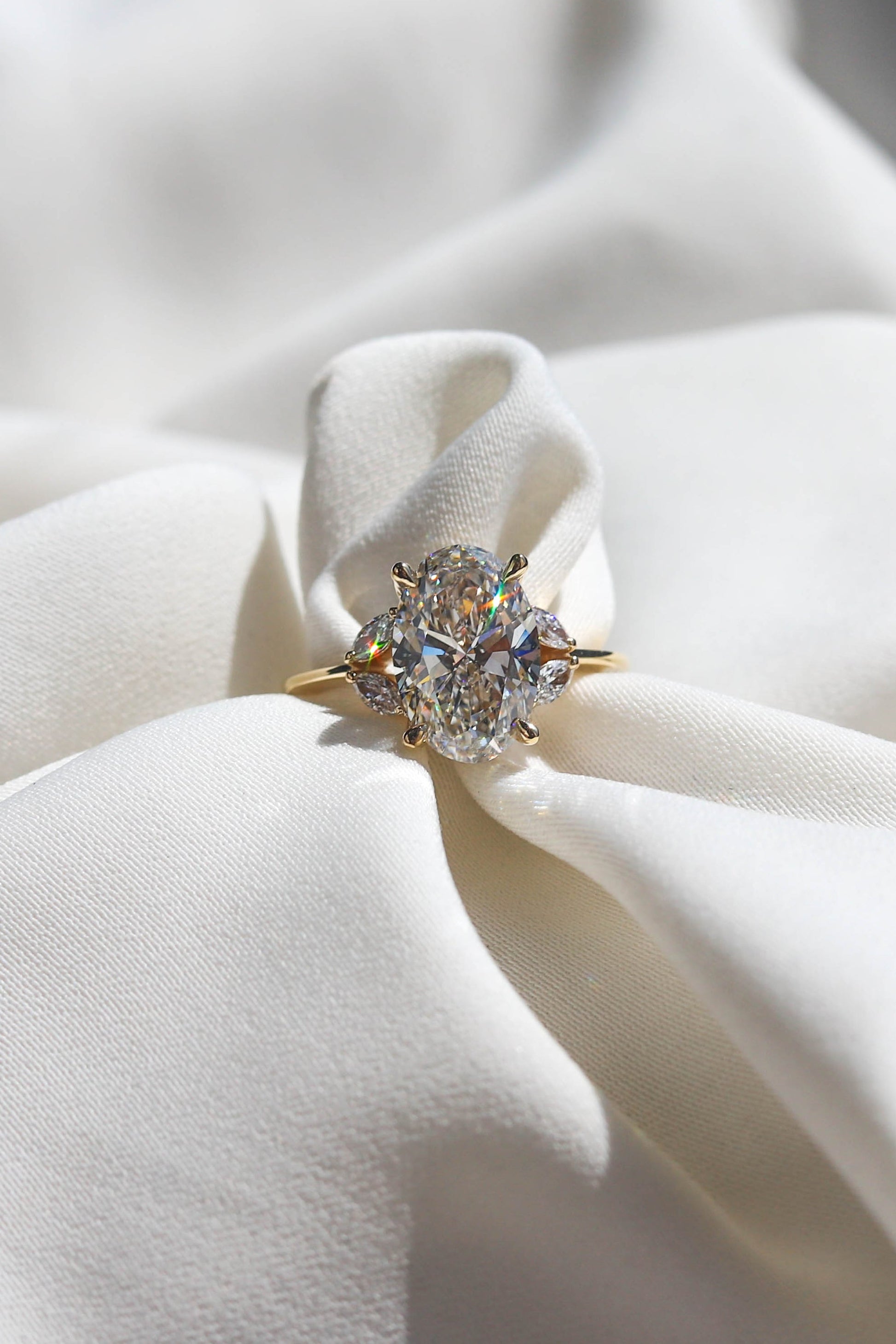 2 CT Round Three Stones Lab Grown Diamond Engagement Ring