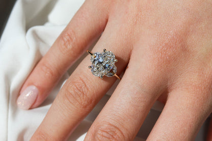 2 CT Round Three Stones Lab Grown Diamond Engagement Ring