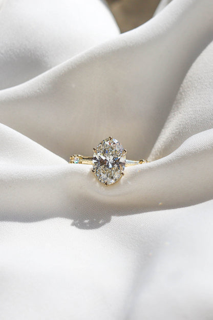 2 CT Round Three Stones Lab Grown Diamond Engagement Ring