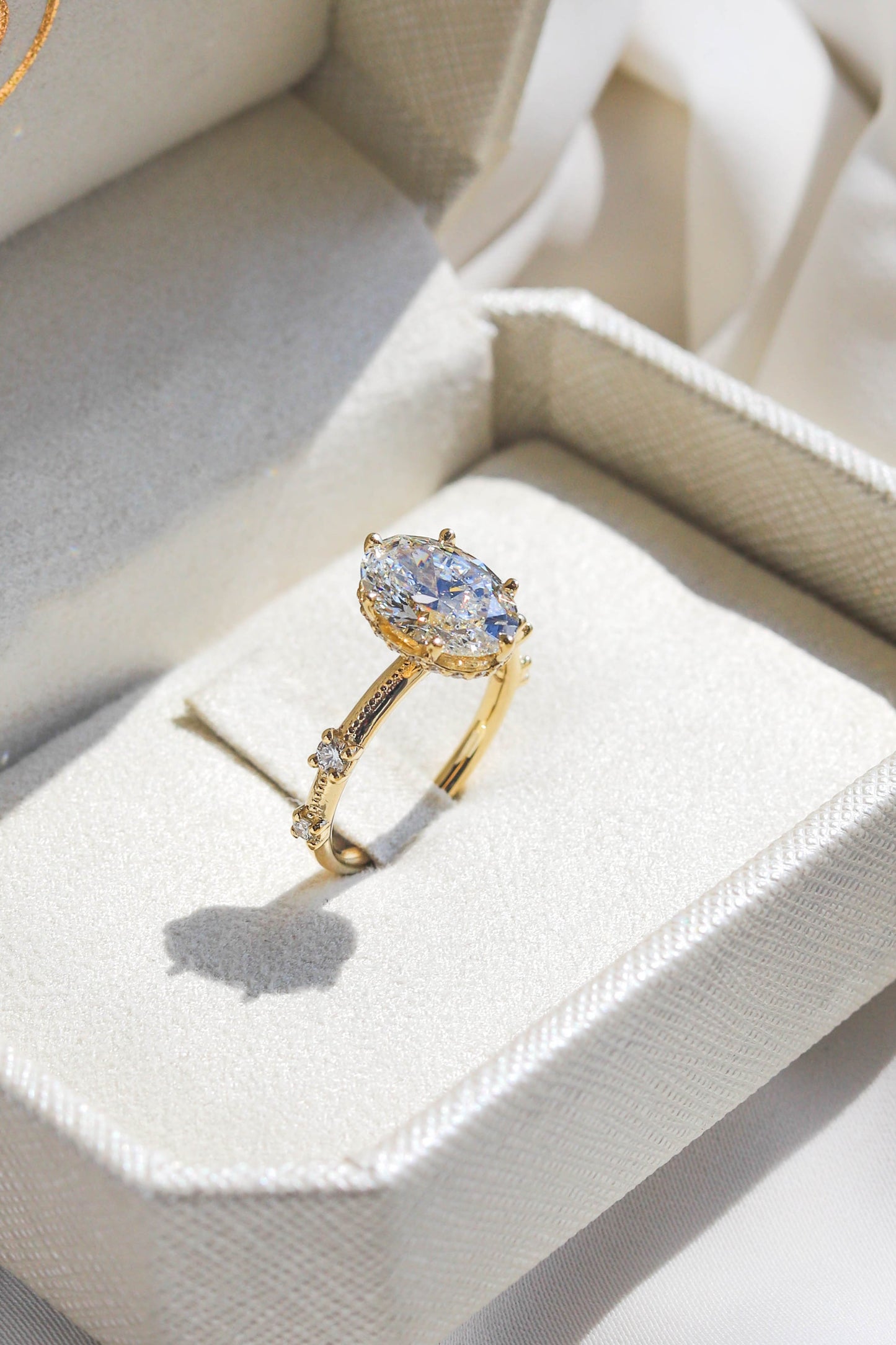 2 CT Round Three Stones Lab Grown Diamond Engagement Ring