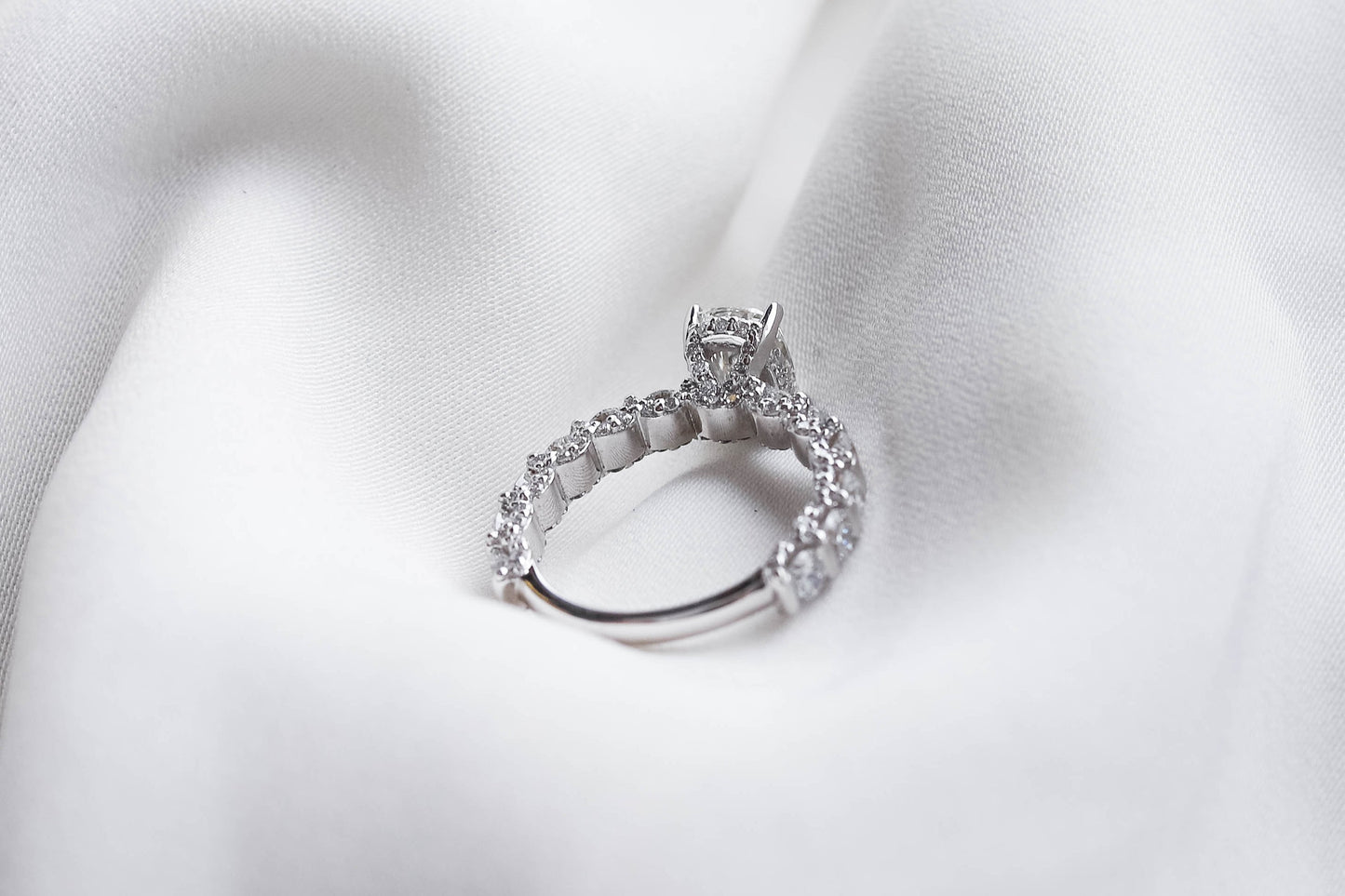 2 CT Round Three Stones Lab Grown Diamond Engagement Ring