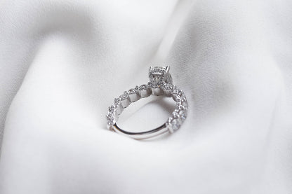2 CT Round Three Stones Lab Grown Diamond Engagement Ring