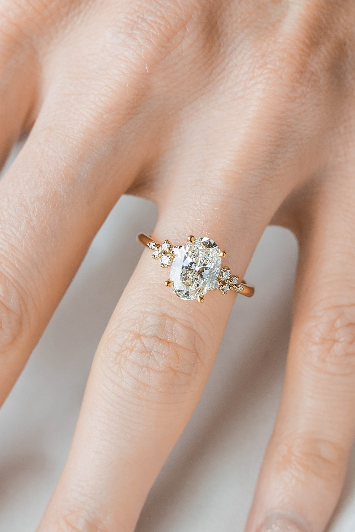2 CT Round Three Stones Lab Grown Diamond Engagement Ring