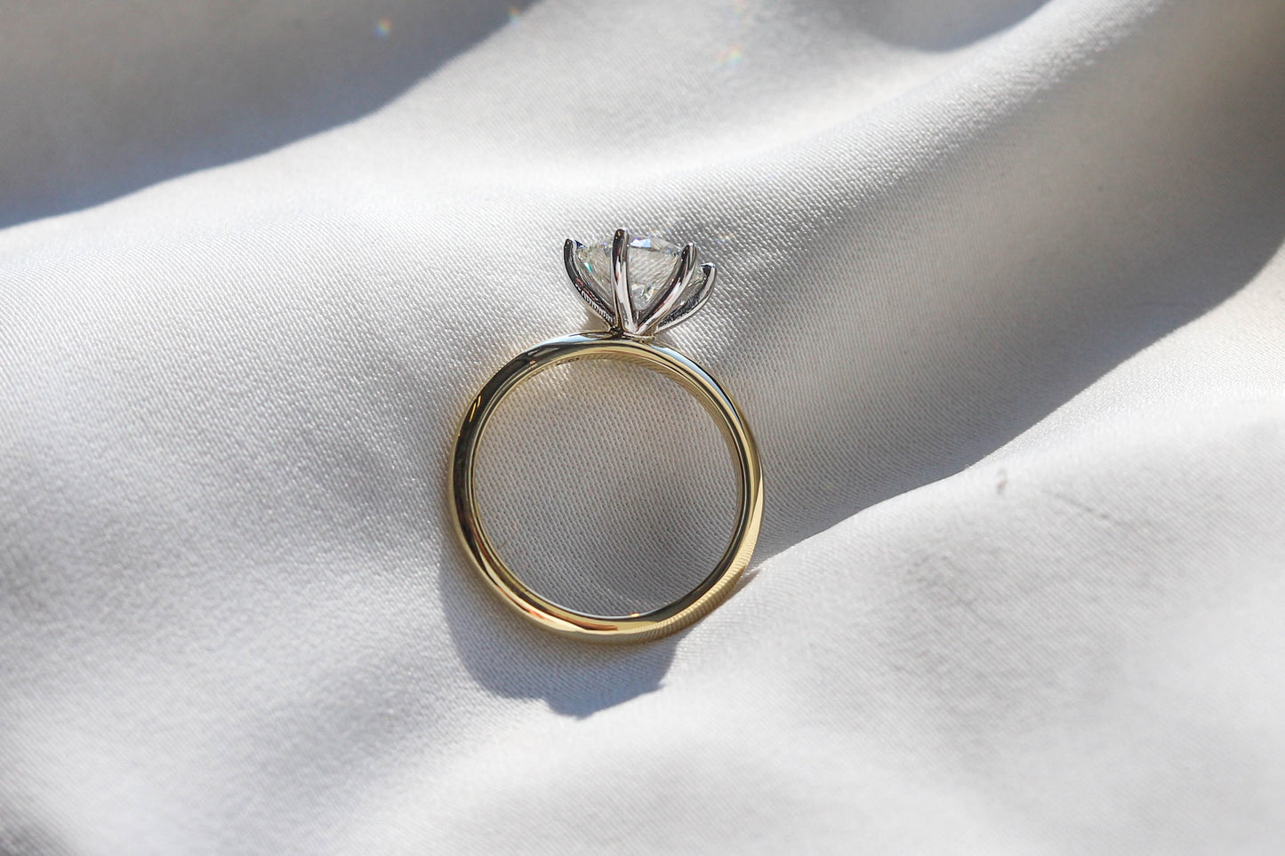 2 CT Round Three Stones Lab Grown Diamond Engagement Ring
