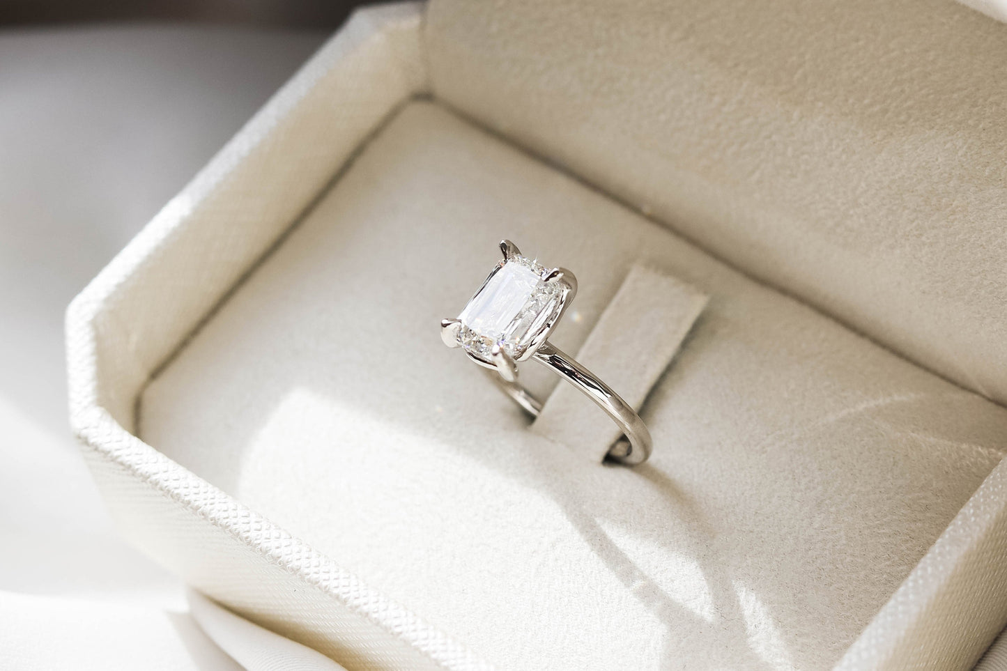 2 CT Round Three Stones Lab Grown Diamond Engagement Ring