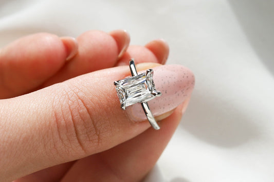 2 CT Round Three Stones Lab Grown Diamond Engagement Ring