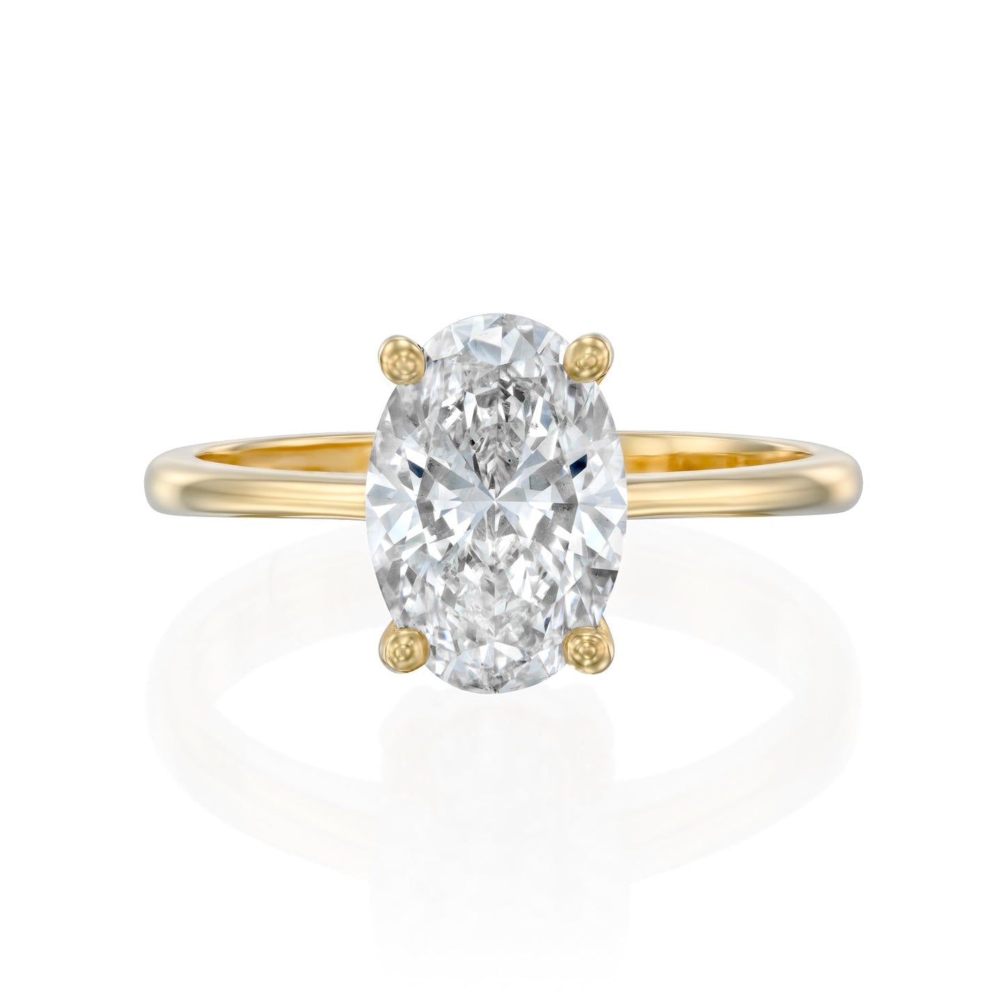 2 CT Round Three Stones Lab Grown Diamond Engagement Ring