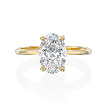 2 CT Round Three Stones Lab Grown Diamond Engagement Ring