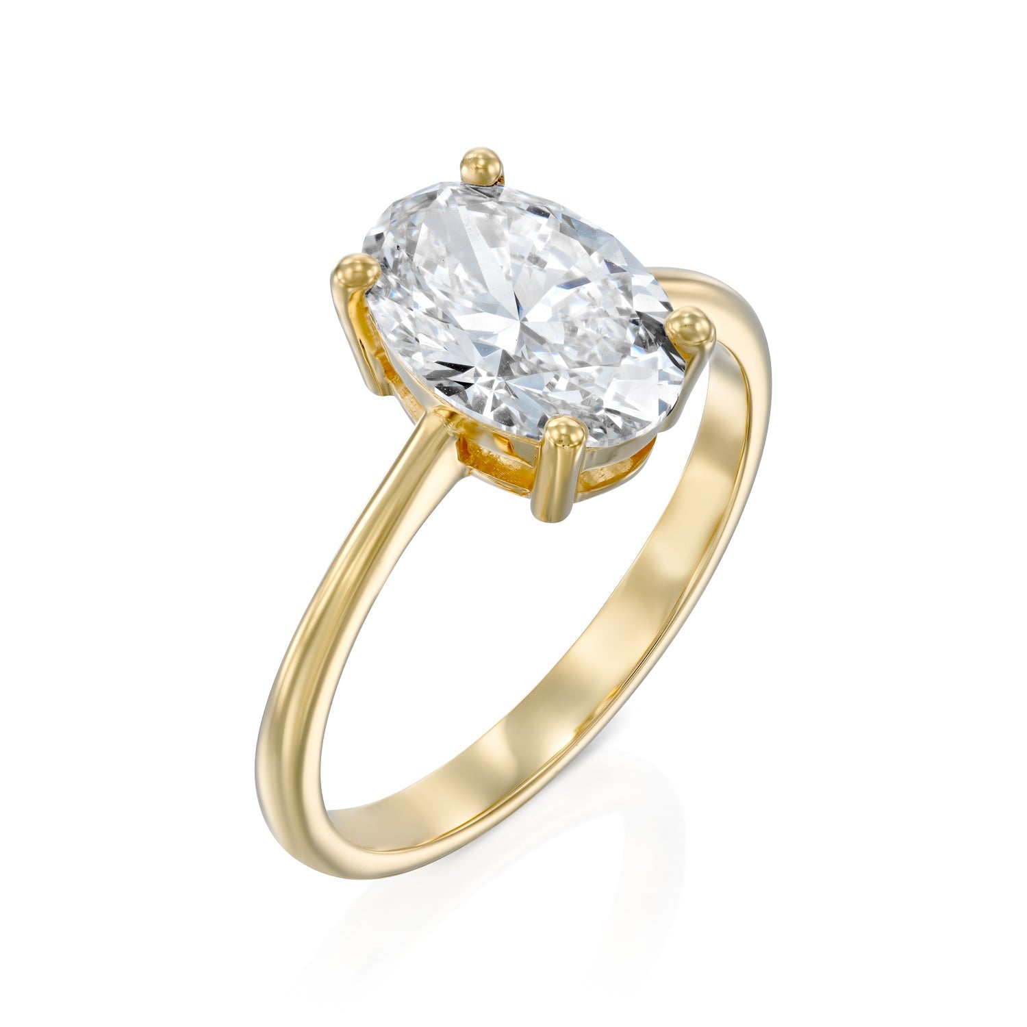 2 CT Round Three Stones Lab Grown Diamond Engagement Ring