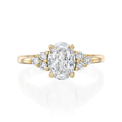 2 CT Round Three Stones Lab Grown Diamond Engagement Ring