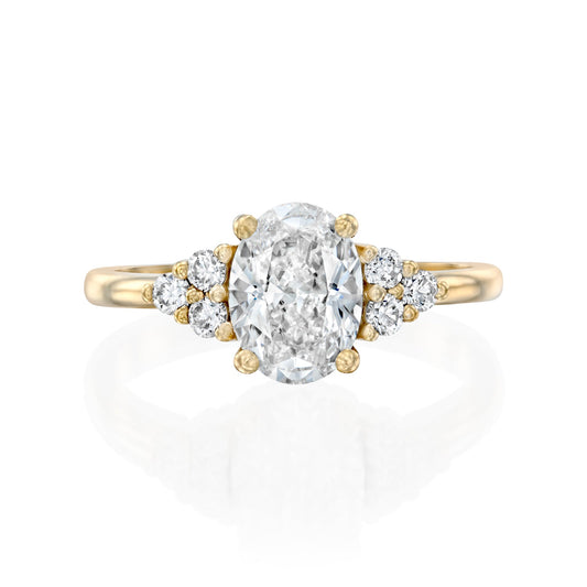2 CT Round Three Stones Lab Grown Diamond Engagement Ring