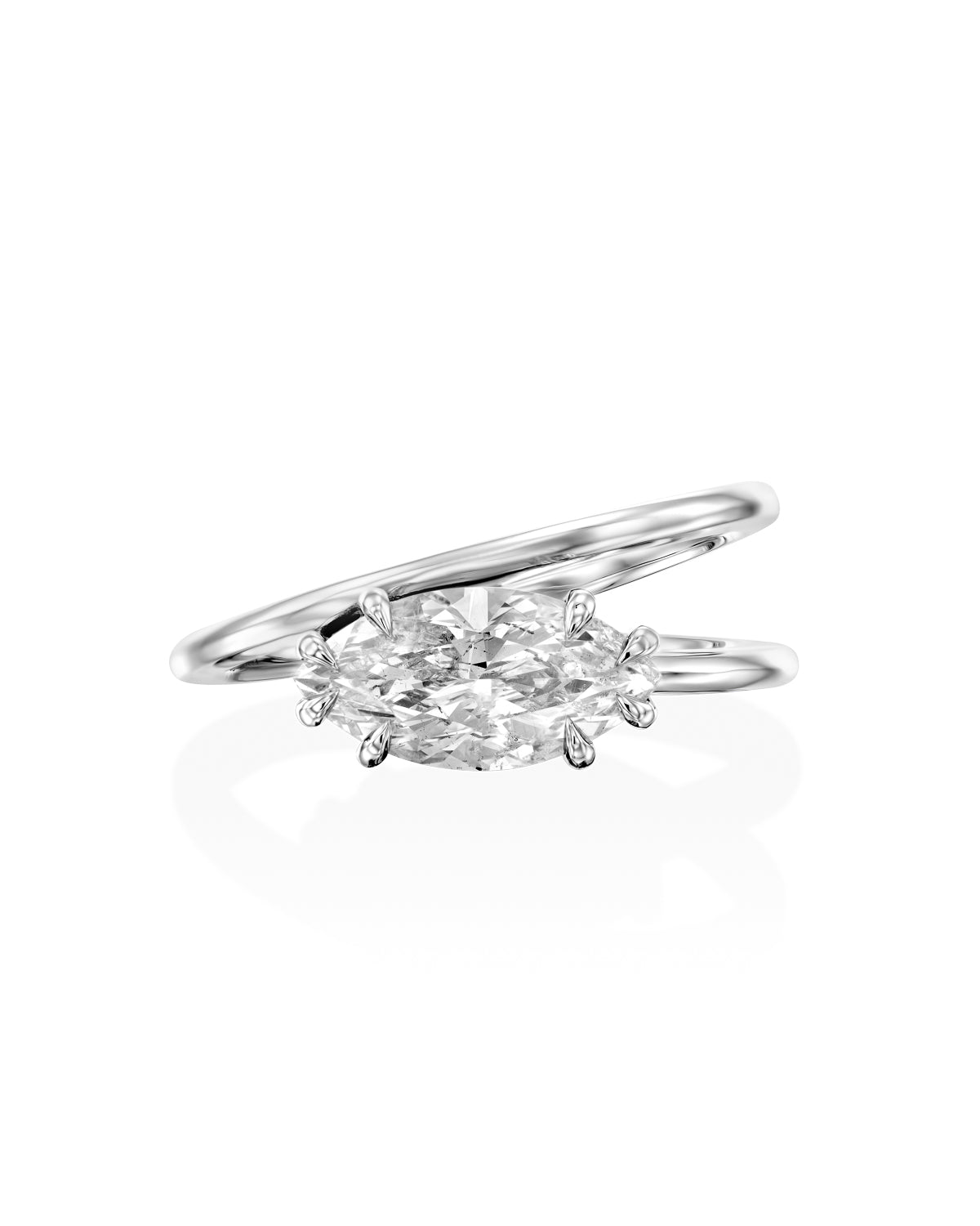 2 CT Round Three Stones Lab Grown Diamond Engagement Ring