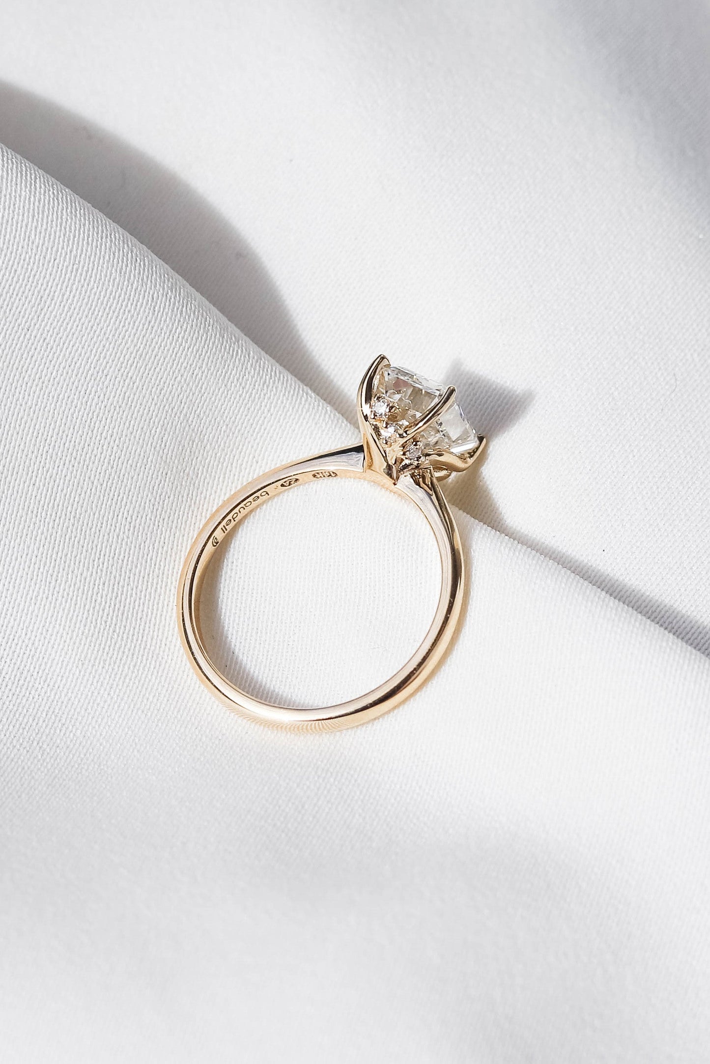 2 CT Round Three Stones Lab Grown Diamond Engagement Ring