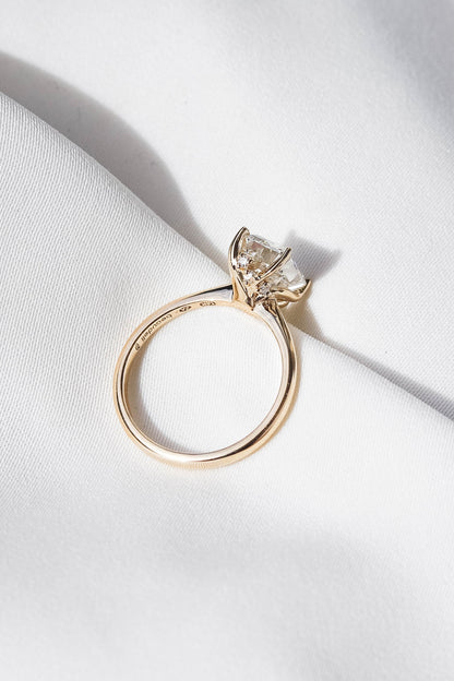 2 CT Round Three Stones Lab Grown Diamond Engagement Ring