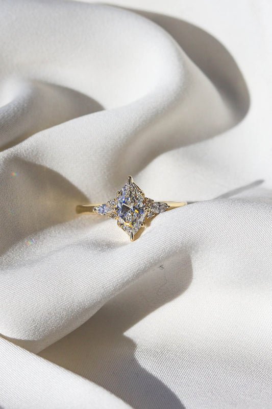 2 CT Round Three Stones Lab Grown Diamond Engagement Ring