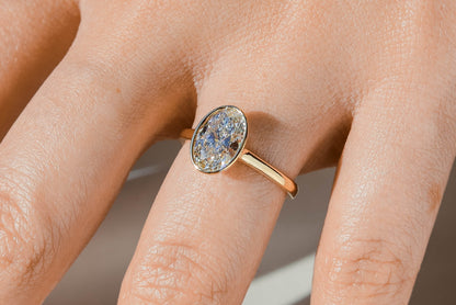 2 CT Round Three Stones Lab Grown Diamond Engagement Ring