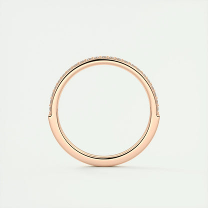0.18 CT Round Half Eternity CVD EF/VVS Diamond Wedding Band 21