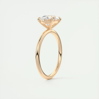 1.91 CT Oval Cut Solitaire Moissanite Engagement Ring 21